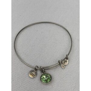 Alex And Ani Bracelet Birth Stone August Green‎ Gem Earthcore Bling Fairycore